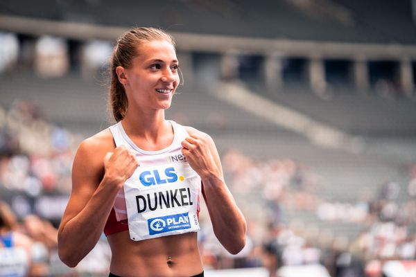 Marsha Dunkel (LC Rehlingen) waehrend der deutschen Leichtathletik-Meisterschaften im Olympiastadion am 25.06.2022 in Berlin